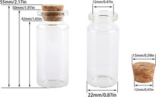 100Pcs 10Ml Vials-Glass Clear Bottom Headspace Vial Flip off Caps Rubber Stopper
