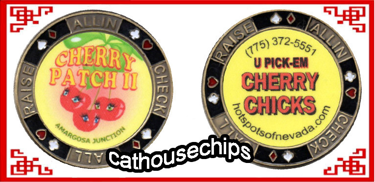 Cherry Patch 2 Crystal, Nevada Legal Brothel  Cat House Brass coin
