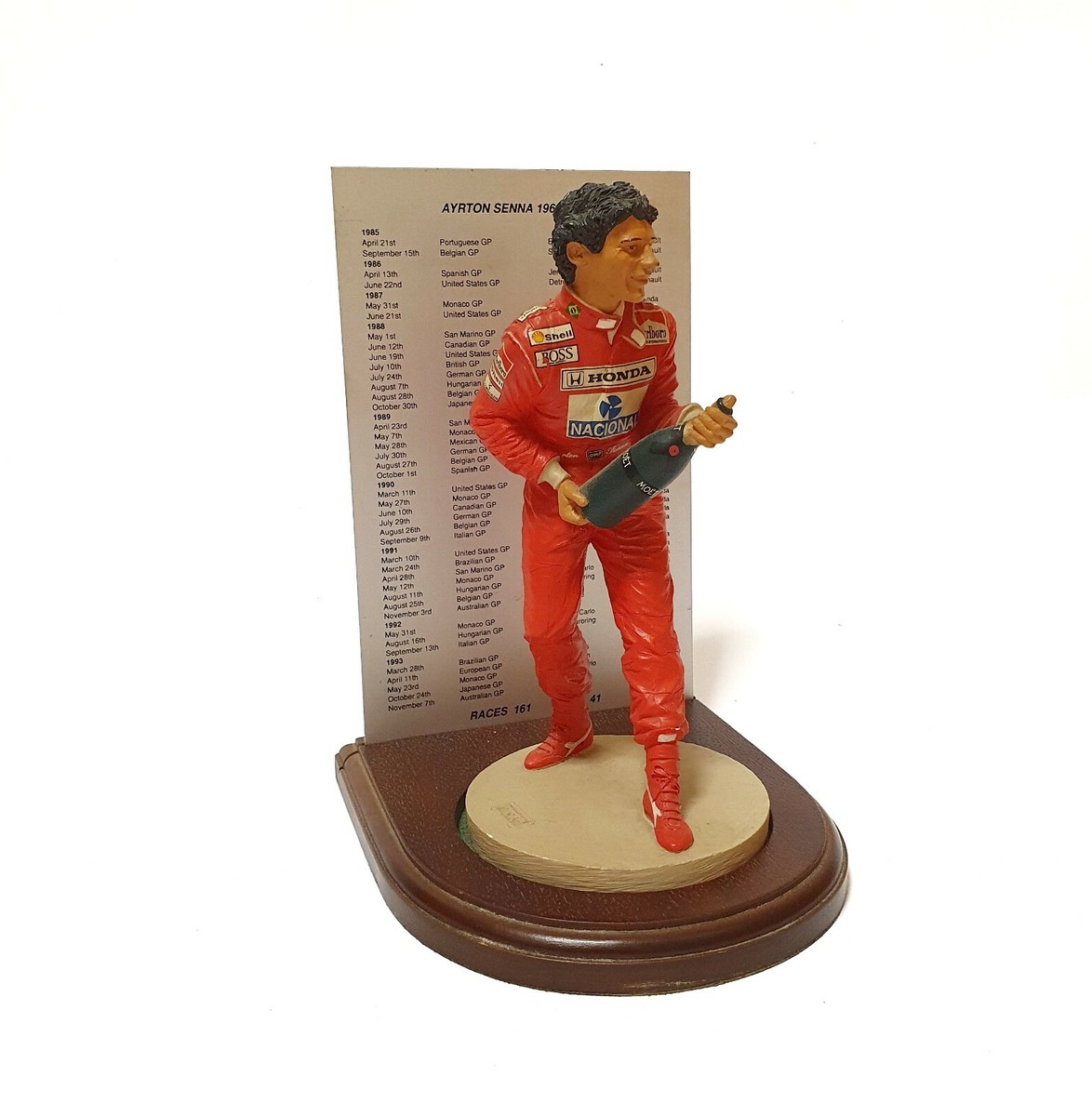 1:9 Endurance Figure Figurine Ayrton Senna Mclaren Honda 1988 - 93