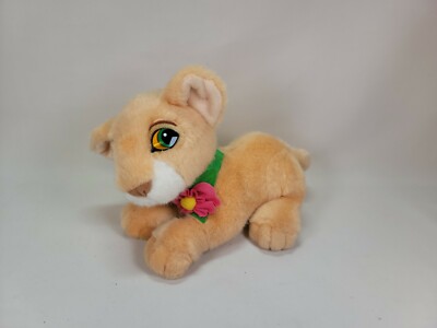 Vtg 1993 Authentic The Lion King Nala Plush Animal Flower Collar Purring Sound