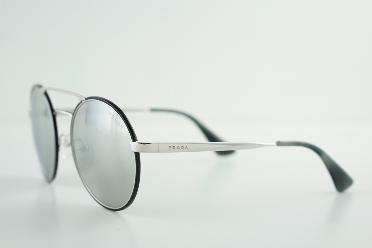 PRADA サングラス SPR51S グレー 54□22 135 ケース付き Prada women's sunglasses SPR 51S 54-22 1AB-2B0 135 3N Round