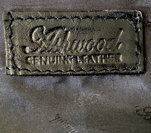 Ashwood Black Croc Embossed Veggie Tanned Leather Three Section Bag Purse - Picture 14 of 17