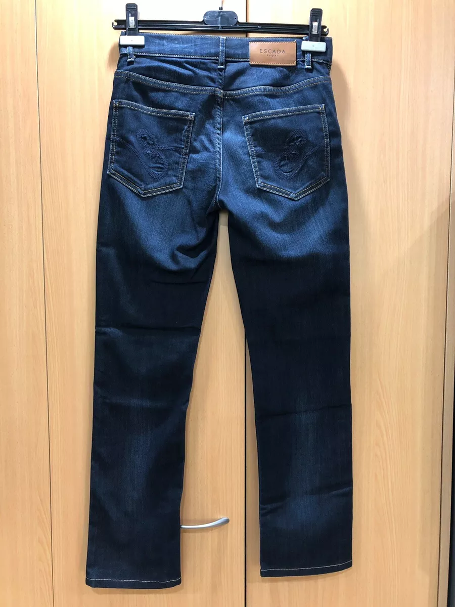 ESCADA SPORT Linda Denim Jeans Medium Blue Sz 26 Zip PERFECT CONDITION