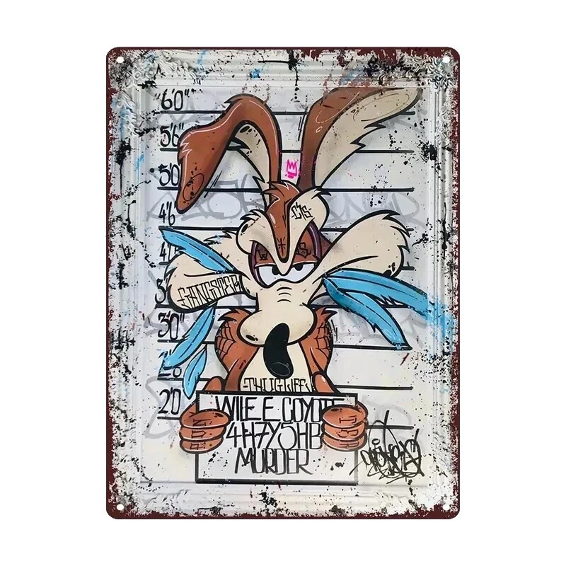 Tin Marrom Vintage/Retrô Placas e Letreiros Decorativos para Casa