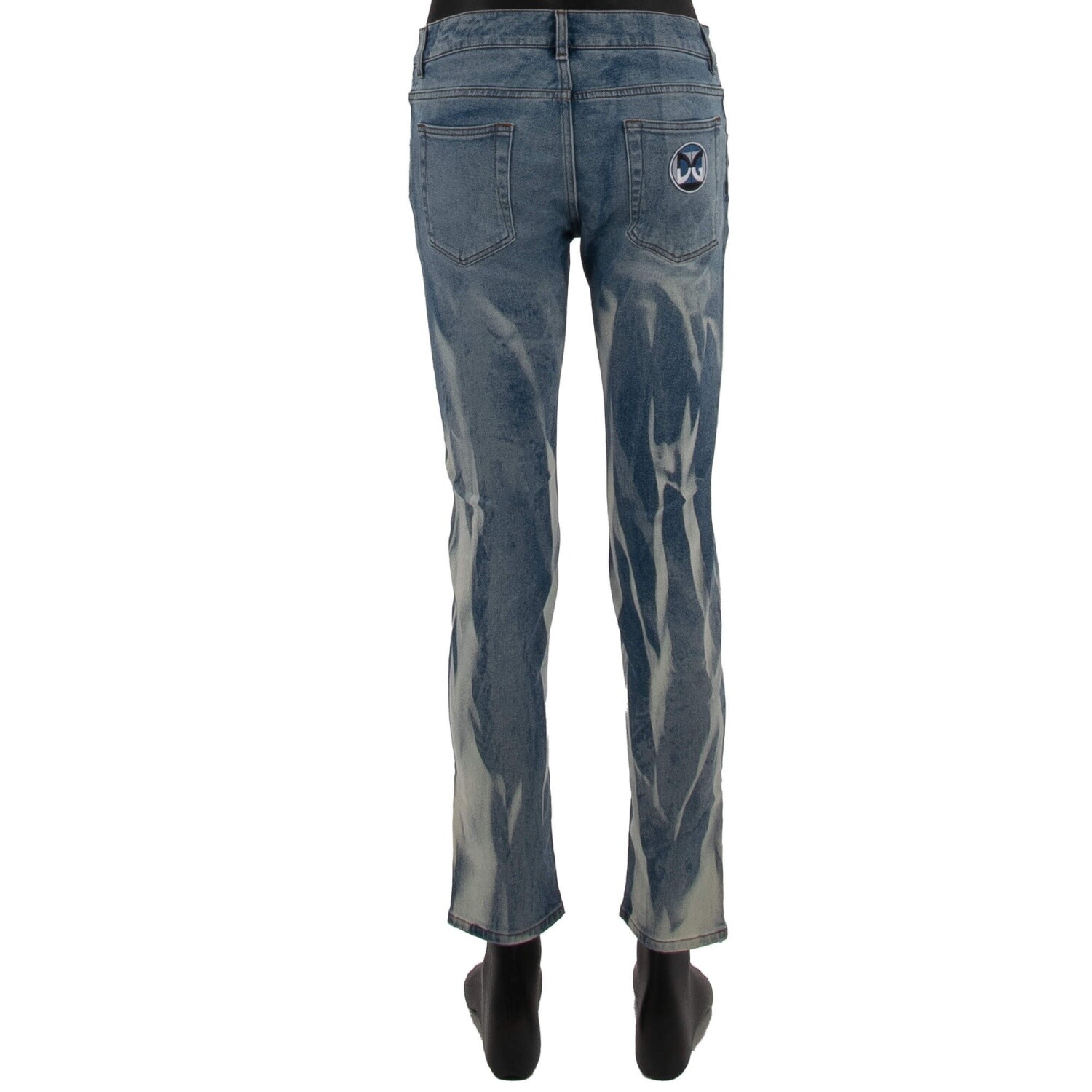 DOLCE & GABBANA Gio Ponti DG Logo 5-Pockets Jeans Pants SKINNY Blue