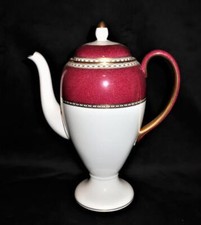 Cafetera y tapa Wedgwood porcelana ULANDER POLVO RUBÍ rojo 5 tazas