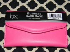 NEW IN PACKAGE BUXTON PINK BUSINESS CARD CASE WITH FLAP 4.5" X 3" SO CUTE 