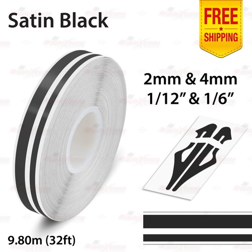 PinStriping Pin Stripe Adhesive Tape Styling Decal Vinyl Sticker SATIN BLACK - Picture 14 of 27