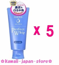 [x 5] SHISEIDO SENKA Perfect Whip Face Wash Facial Foam 120g x 5 lot from Japan