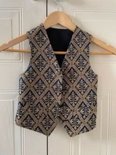 Dark blue & gold boys children&rsquo;s Waistcoat 22&rdquo; chest age 3-4 years old