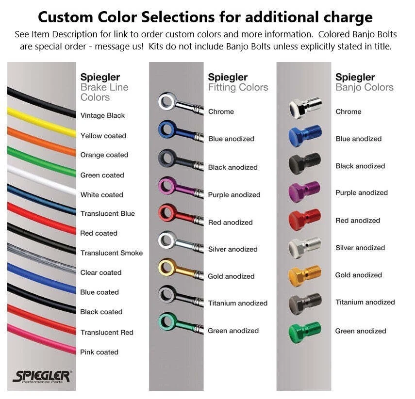 Brake Line Kit:3 F+R for Ducati 1098R  2008-09 Prem Kit wBolts Orig Spiegler - Image 2 of 4