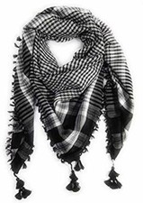 Black Arafat Desert Scarf / Big Shoulder Rumaal Scarf / Neckerchief Muslim Scarf