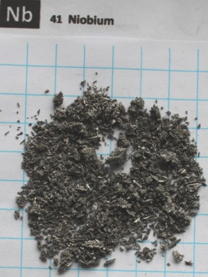 Niobium Metall Kristallen 99,9% 10 gramm Columbium Metal  Crystals Element 41