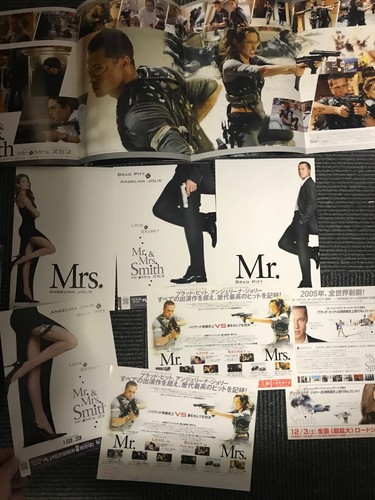 Mr & Mrs SMITH cinema program/pressbook flyer set Japan Angelina JOLIE Brad PITT - Picture 2 of 12