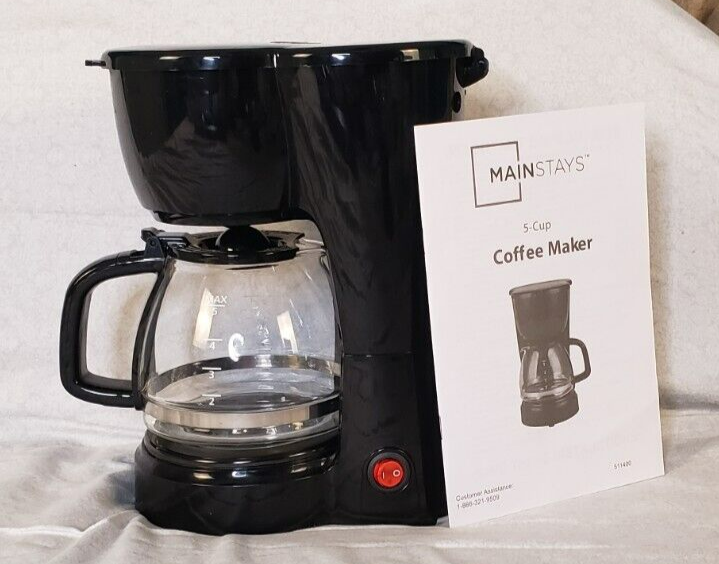 Mainstays Black 5 Cup Drip Coffee Maker eBay