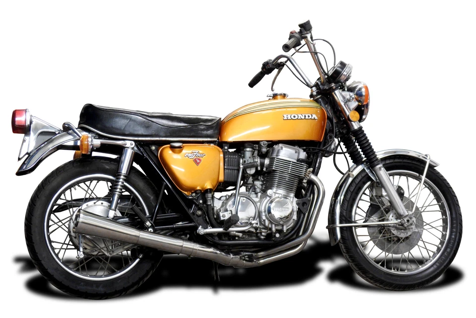 Honda CB750 CB750K 69-76 полный выпускной коллектор 4-1 из нержавеющей стали и глушитель - Изображение 3 из 4