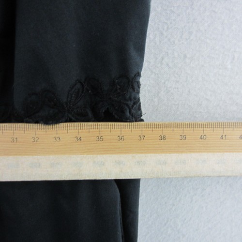 Jacqui E Womens Dress Size 12 Black Sleeveless Lace Silk Flared Lined - Picture 13 of 18