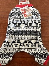 DOG CHRISTMAS PAJAMAS.REINDEER  SNOWFLAKES PERFECT FOR PICTURES SIZE SMALL NWT