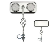 6 LONG LOWRIDER STEEL CAGE MIRRORS IN CHROME ...