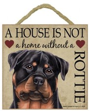 A House is not a home without a Rottie Dog Sign 5x5 Cute Wall / Table Desk 516