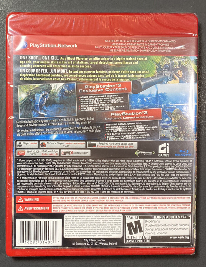 Sniper Ghost Warrior [ Greatest Hits ] (PS3) NEW | eBay