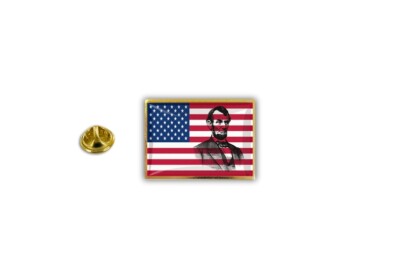 Anstecknadel Pin Abzeichen Metall Lincoln USA Amerika Staaten Vereinigte Flagge