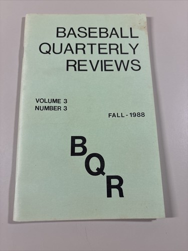 Vintage 1988 Herman Krabbenhoft BASEBALL QUARTERLY REVIEWS Lot Of 4 VHTF - Picture 13 of 24