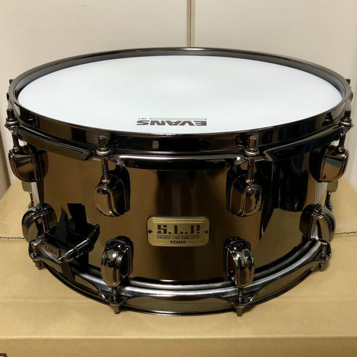 Tama S.L.P. LBR1465 Black Brass Snare Drum 14 Tama S.L.P. LBR1465 Black Brass Snare Drum 14