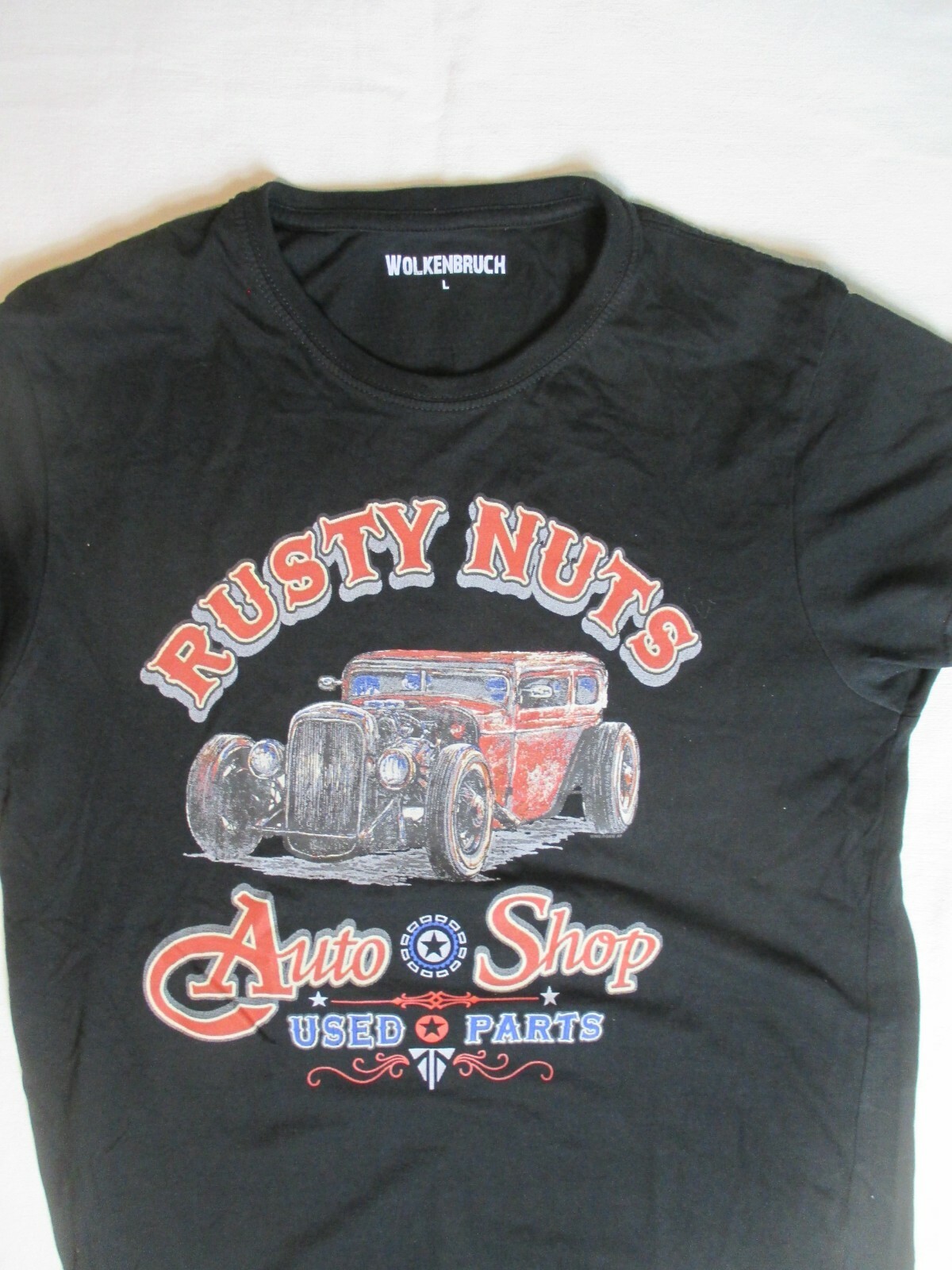 Camiseta De Hombre Rockabilly Hot Rod Custom Oldtimer Wolkenbruch En L