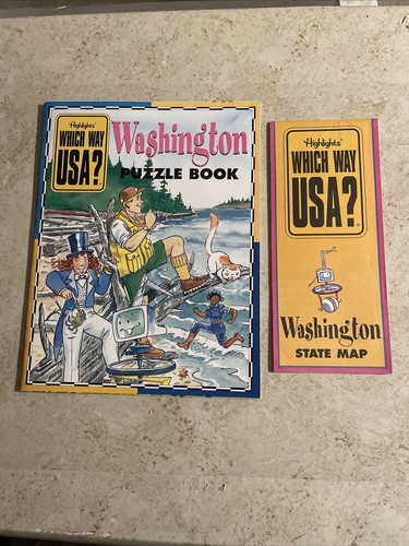 highlights which way USA Washington puzzle book and state map - Picture 5 of 5