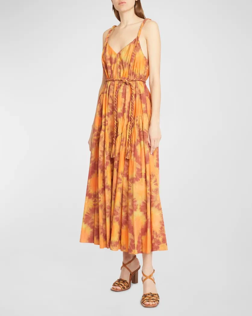 VALENTINO Abito Ulla Johnson Valentina in cotone topazio rosso tg 6