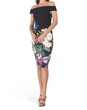Adrianna Papell  Tropical Floral Printed Sheath Dress (size 14)