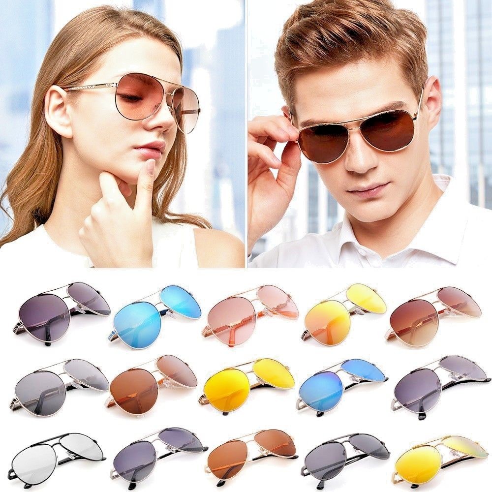 Polarized Aviator Sunglasses for Women Men Case Vintage Sport Drive Mirrored-image