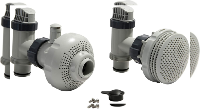 2 adattatori per tubi da piscina 32 e 38 mm, collegamento per pompa