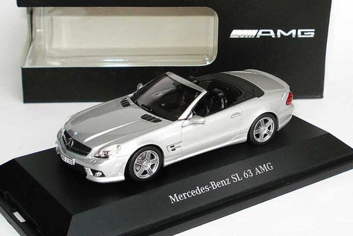 Mercedes Benz SL63 AMG R230 Iridium Gray 2008 Minichamps B66960018 1/43 Silver - Picture 1 of 8