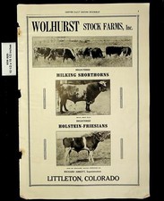 1927 Wolhurst Stock Farms Shorthorns Holstein-Friesians Cattle VTG Print Ad17422