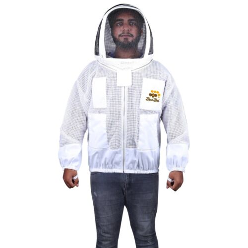 3Layer Mesh Aired Beekeeper Jacket With Hoodie Veil-SIZE: 2XL-MORE SIZES in DESC - Picture 1 of 8