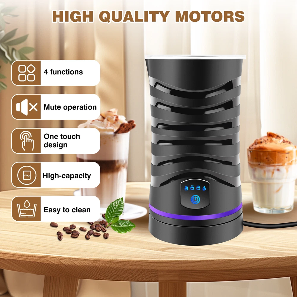 Milk Frother and Steamer 4in1 Electric Coffee Frother Automatic Milk Frothers