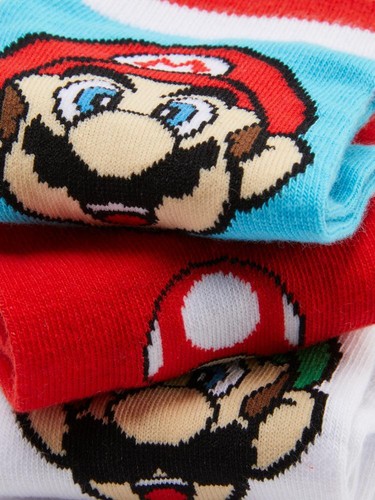 3 Pairs Super Mario Luigi Toad Ankle Socks Age 3-11+ - Picture 3 of 3
