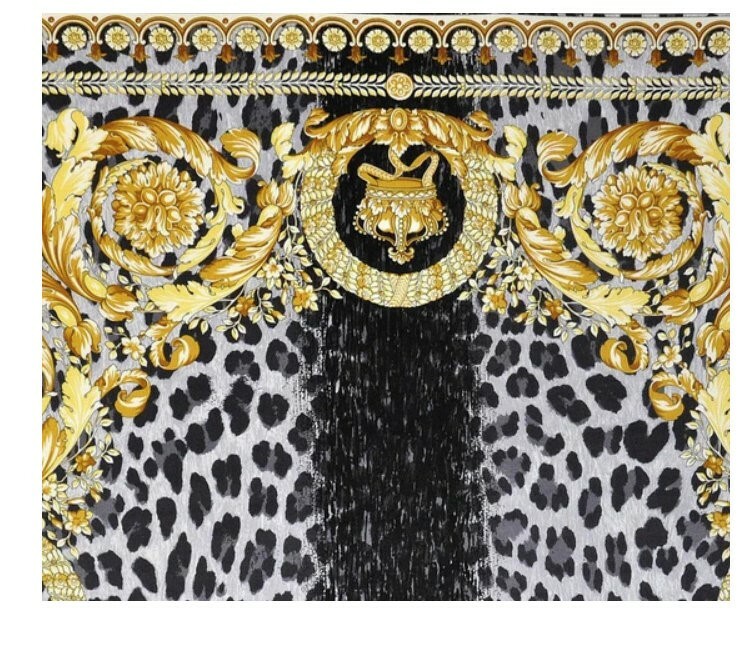 GIANNI VERSACE velvet fabric panel Wild Baroque print size 54