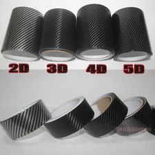 Tape Decal 2D 3D 4D 5D Texture Carbon Fiber Vinyl Wrap Car Sticker Strips Black