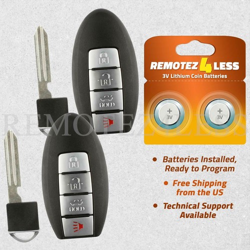 Replacement Smart Key Fob Remote For 2013-2015 Nissan Altima (2 Pack, IC 014 Compatible)