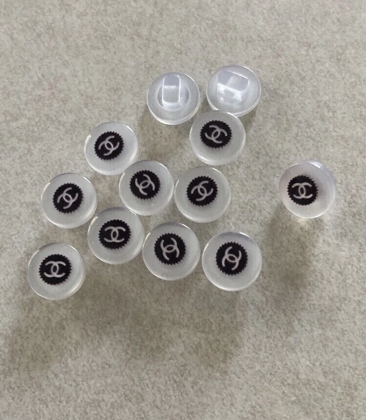 Chanel Vintage 9mm Pearl White Shank Buttons 12pc Set 3/8” - Image 4 of 4