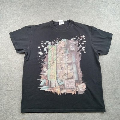 Billionaire Boys Club Shirt Mens Large Black City Skyline Graphic Tee Astronaut