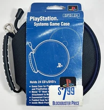 RARE  Sony OFFICIAL PLAYSTATION  24 Game Disc Holder Zipper Storage Case Wallet
