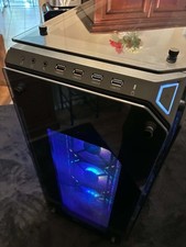 Custom Gaming Desktop Tower PC, GeForce RTX, RGB Lighting, Black