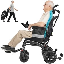Ergonomic Electric Wheelchair - 35Lb Lightweight Electric Wheelchair, Black