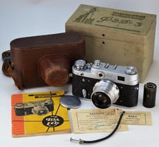 FULLY SERVICED 1963 USSR "FED 3 TYPE A" RF camera  INDUSTAR-26m, FULL SET