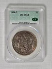 1904-O Morgan Silver Dollar, CAC graded MS64, Rainbow Toned Both Sides