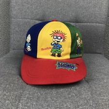 Vintage Rugrats Nickelodeon Hat Cap Snap Back Mens Multi Color Cartoon 90s